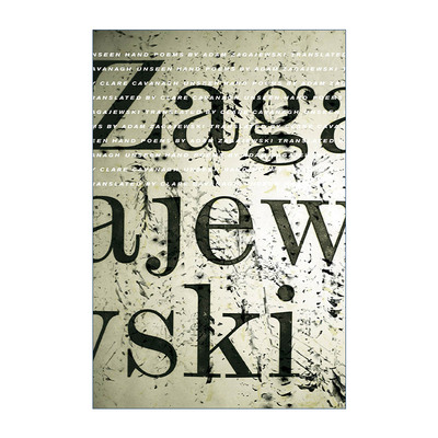 英文原版 Unseen Hand 无形之手 扎加耶夫斯基诗集 英文版 进口英语原版书籍