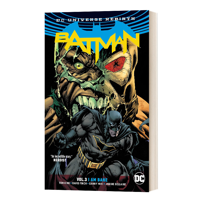 英文原版 Batman Vol. 3 I Am Bane Rebirth DC漫画 蝙蝠侠3 重生系列 英文版 进口英语原版书籍 书籍/杂志/报纸 漫画类原版书 原图主图