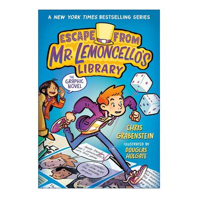 英文原版 Escape from Mr.Lemoncello's Library 神奇图书馆 儿童全彩推理冒险漫画 克里斯?格拉本斯坦 英文版 进口英语原版书籍