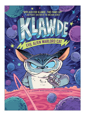 英文原版 Klawde Evil Alien Warlord Cat 01 邪恶猫大帝克劳德系列1 儿童章节桥梁书幽默科幻小说Johnny Marciano英文版进口书籍