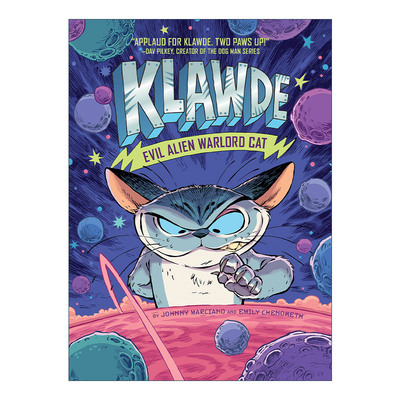 英文原版 Klawde Evil Alien Warlord Cat 01 邪恶猫大帝克劳德系列1 儿童章节桥梁书幽默科幻小说Johnny Marciano英文版进口书籍