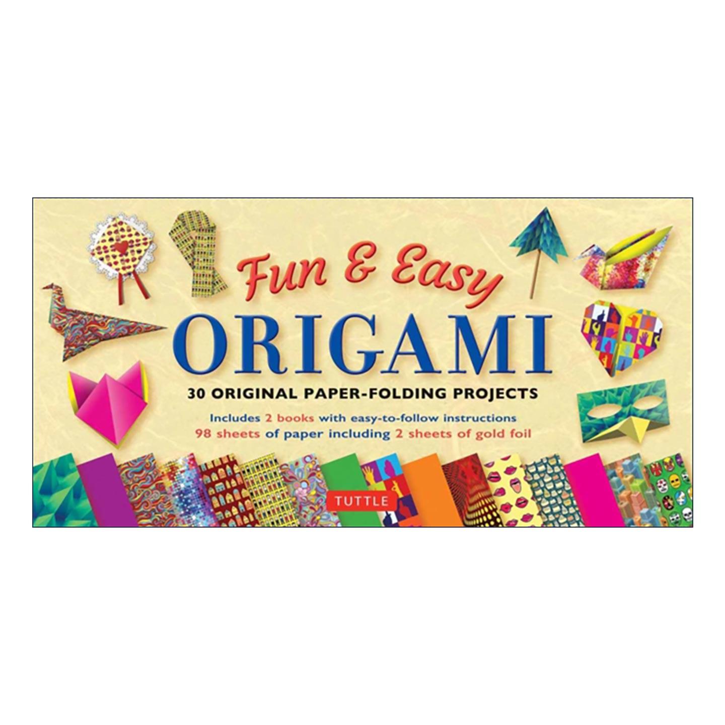 英文原版 Fun and Easy Origami Kit 趣味简易折纸工具包 创意手工纸艺制作指南 英文版 进口英语原版书籍
