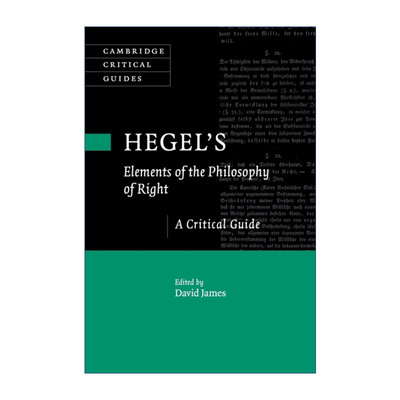 英文原版 Hegel's  Elements of the Philosophy of Right  黑格尔 法哲学原理 剑桥批评导读系列 英文版 进口英语原版书籍