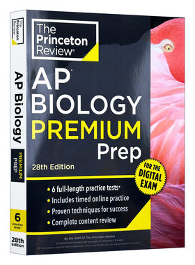 英文原版 Princeton Review AP Biology Premium Prep 普林斯顿评论AP生物学 增值版 含线上题库 2026 第28版 进口英语原版书籍
