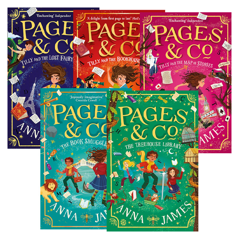 英文原版 Pages & Co. TILLY AND THE LOST FAIRYTALES 穿梭童话集系列5册 童话历险 奇幻儿童文学小说 英文版 进口英语原版书籍