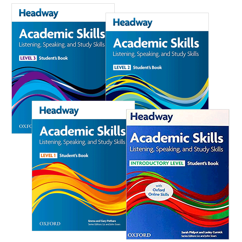 牛津学术英语听说学习技巧4册套装 英文原版 Oxford Headway Academic Listening Speaking and Study Skills 英语书籍