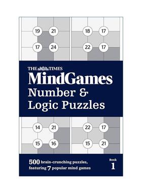 英文原版 The Times MindGames Number and Logic Puzzles Book 1 泰晤士报 头脑游戏系列数字与逻辑谜题书1 进口英语原版书籍