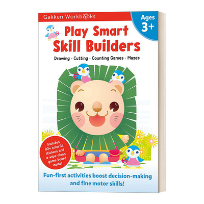 英文原版 Play Smart Skill Builders Age 3+ 日本学研社 技能训练 3岁+ 家庭教辅 早教书 英文版 进口英语原版书籍