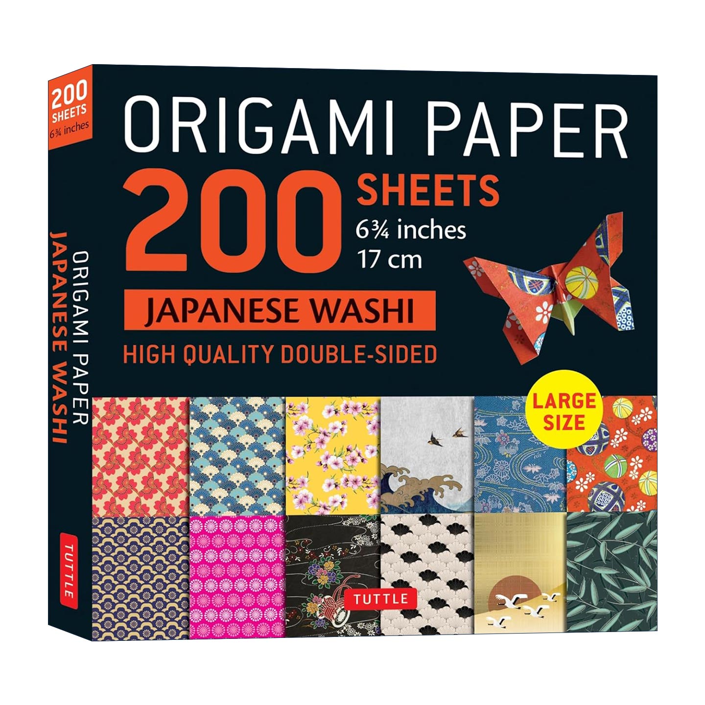 英文原版 Origami Paper 200 sheet Japanese Washi Patterns 6 3/4