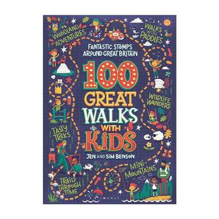 英文原版 100 Great Walks with Kids 适合亲子户外共游的一百个英国地点 旅游指南 英文版 进口英语原版书籍