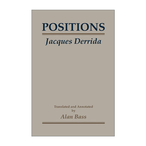 英文原版 Positions 多重立场 Jacques Derrida雅克·德里达 英文版 进口英语原版书籍