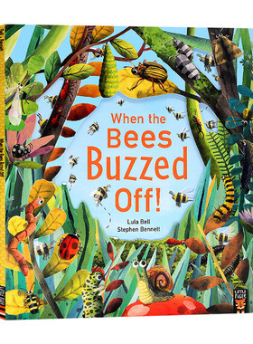 当蜜蜂离开后 英文原版 When the Bees Buzzed Off 英文版儿童故事绘本 翻翻书 环境生态 生物链 动植物 平装 进口原版英语书籍