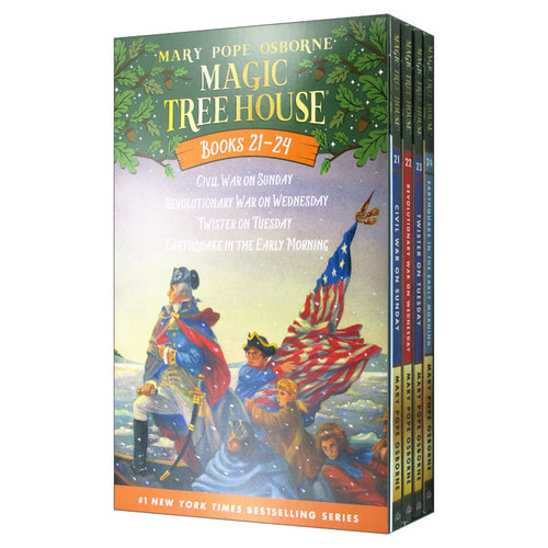英文原版 Magic Tree House Volumes 21-24 Boxed Set 神奇树屋21-24册盒装 英文版儿童全英语书