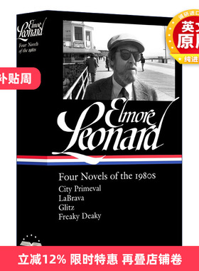 英文原版 Elmore LeonardFour Novels of the 1980s 埃尔莫尔伦纳德八十年代的四部小说 精装 英文版 进口英语书籍