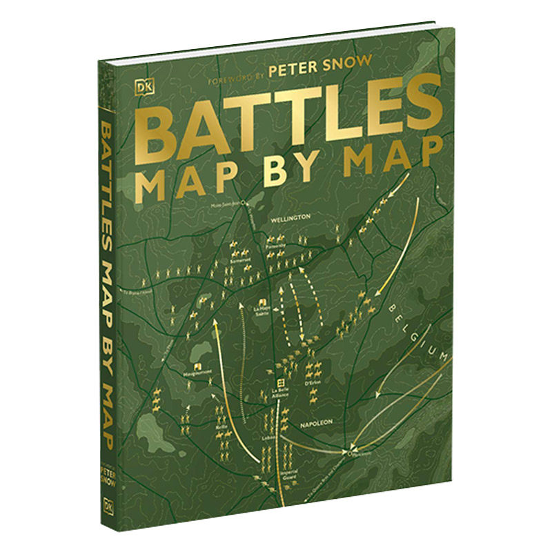 英文原版 Battles Map by Map 军事战役地图 古代世界战场到第二次世界大战战场收录 讲述历史著名战役故事 英文版 进口英语书籍