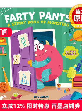 英文原版 Farty Pants A Stinky Book of Monsters 屁屁裤 小怪兽的臭臭书 10种屁声精装发声书 英文版 进口英语原版书籍