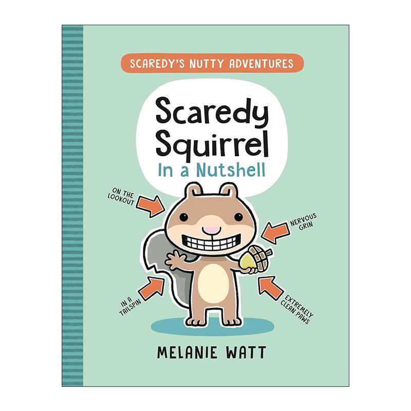 英文原版 Scaredy's Nutty Adventures 01 Scaredy Squirrel in a Nutshell 松鼠小嘀咕疯狂冒险系列1 在果壳里 儿童漫画章节桥梁