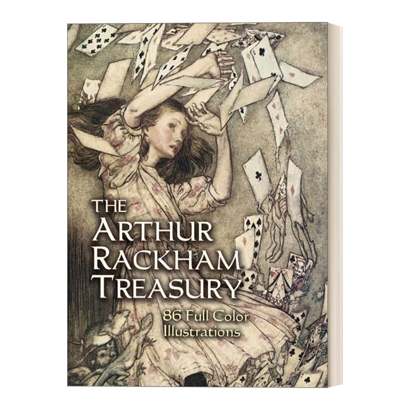 英文原版 The Arthur Rackham Treasury 86 Full-Color Illustrations亚瑟拉克姆宝库黄金时代装饰画86幅全彩插画进口英语书-封面