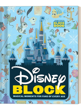 英文原版绘本 Disney Block 迪斯尼经典动画电影绘本 镂空设计造型纸板书 异型书 Alphablock创意字母同系列 英文版 进口英语书籍