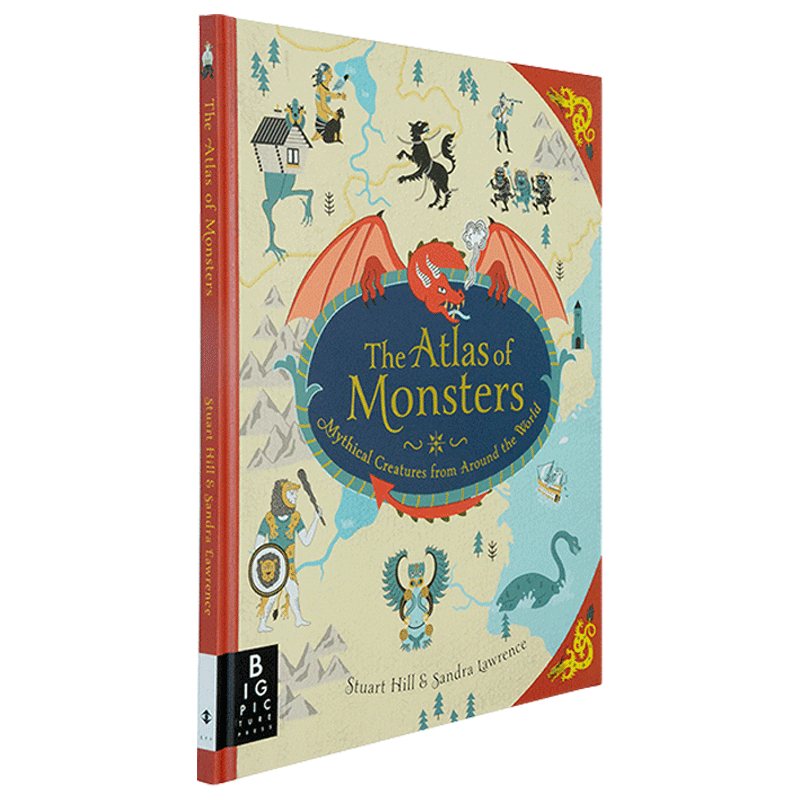 怪兽地图集 英文原版 精装绘本 The Atlas of Monsters 世界各地怪物故事 全彩图画书 儿童英语科普读物 英文版进口原版书籍
