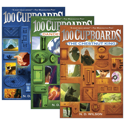 英文原版 100 Cupboards 100个橱柜三部曲 3册 儿童奇幻小说 N. D. Wilson 英文版 进口英语原版书籍