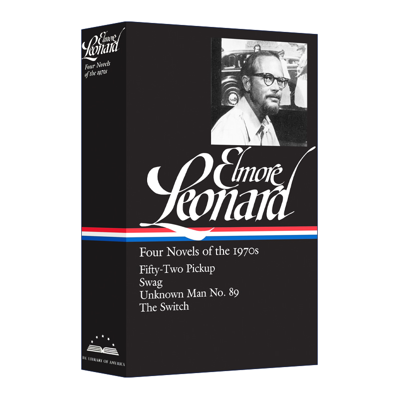 英文原版 精装小说 Elmore Leonard Four Novels of the 1970s 埃尔莫 伦纳德 二十世纪七十年代的四部小说 英文版 进口英语 书籍
