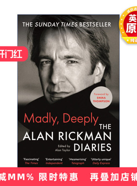 英文原版 Madly Deeply 疯狂地 深情地 艾伦里克曼生前日记 艾玛汤普森作序 英文版 进口英语原版书籍