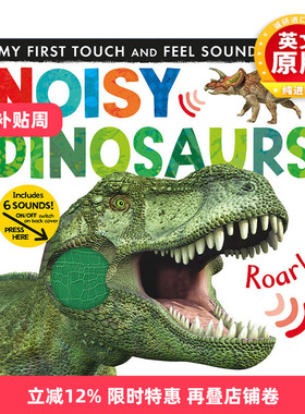 英文原版 Noisy Dinosaurs My First 吵闹的恐龙 儿童发声触摸书 纸板书 绘本 Jonathan Litton 英文版 进口英语原版书籍