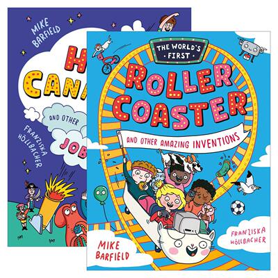 英文原版 The World's First Human Cannonball/Rollercoaster 2册 地球上那些奇奇怪怪的职业 过山车及其余事物的发明故事 英文版