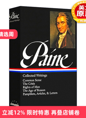 英文原版 Thomas Paine Collected Writings LOA #76 托马斯·潘恩 文集 精装 英文版 进口英语原版书籍