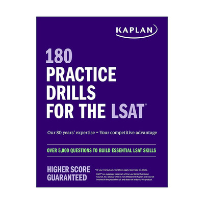 英文原版 180 Practice Drills for the LSAT Over 5000 questions to build essential LSAT skills超5000+ LSAT练习集题 英文版