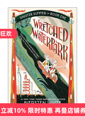 英文原版 Sinister Summer 01 Wretched Waterpark 险恶夏日系列1 悲惨水上乐园 儿童幽默恐怖小说 进口英语原版书籍