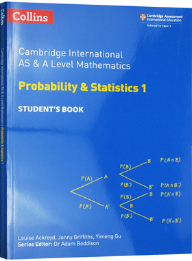 柯林斯剑桥国际统计数学1 教材学生用书英文原版Collins AS and A Level Mathematics Probability Statistics1英文版考试书籍