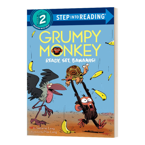 英文原版 Grumpy Monkey Ready Set Bananas 准备好了 香蕉 Step into Reading 2 英文版 进口英语原版书籍儿童全英语书