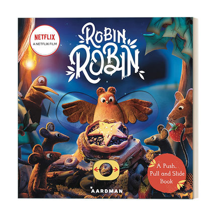 英文原版 Robin Robin A Push Pull and Slide Book 小鸟罗宾推拉书 纸板书 英文版 进口英语原版书籍