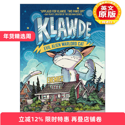 英文原版 Klawde Evil Alien Warlord Cat 02 Enemies 邪恶猫大帝克劳德系列2 儿童章节桥梁书 幽默科幻小说 英文版 进口英语书籍
