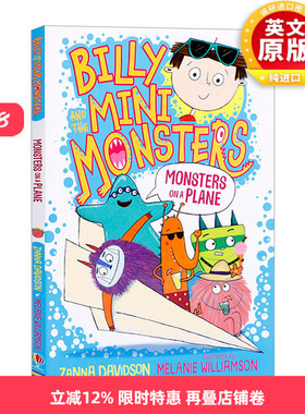 英文原版 Billy and the Mini Monsters Monsters on a Plane 比利和迷你怪兽#4 英文版 进口英语原版书籍儿童全英语书