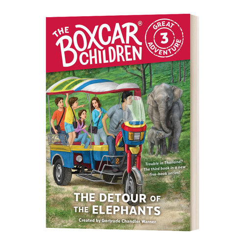 英文原版 The Boxcar Children Great Adventure 3 棚车少年伟大冒险系列3 大象的绕道之旅 英文版 进口英语原版书籍儿童全英语书
