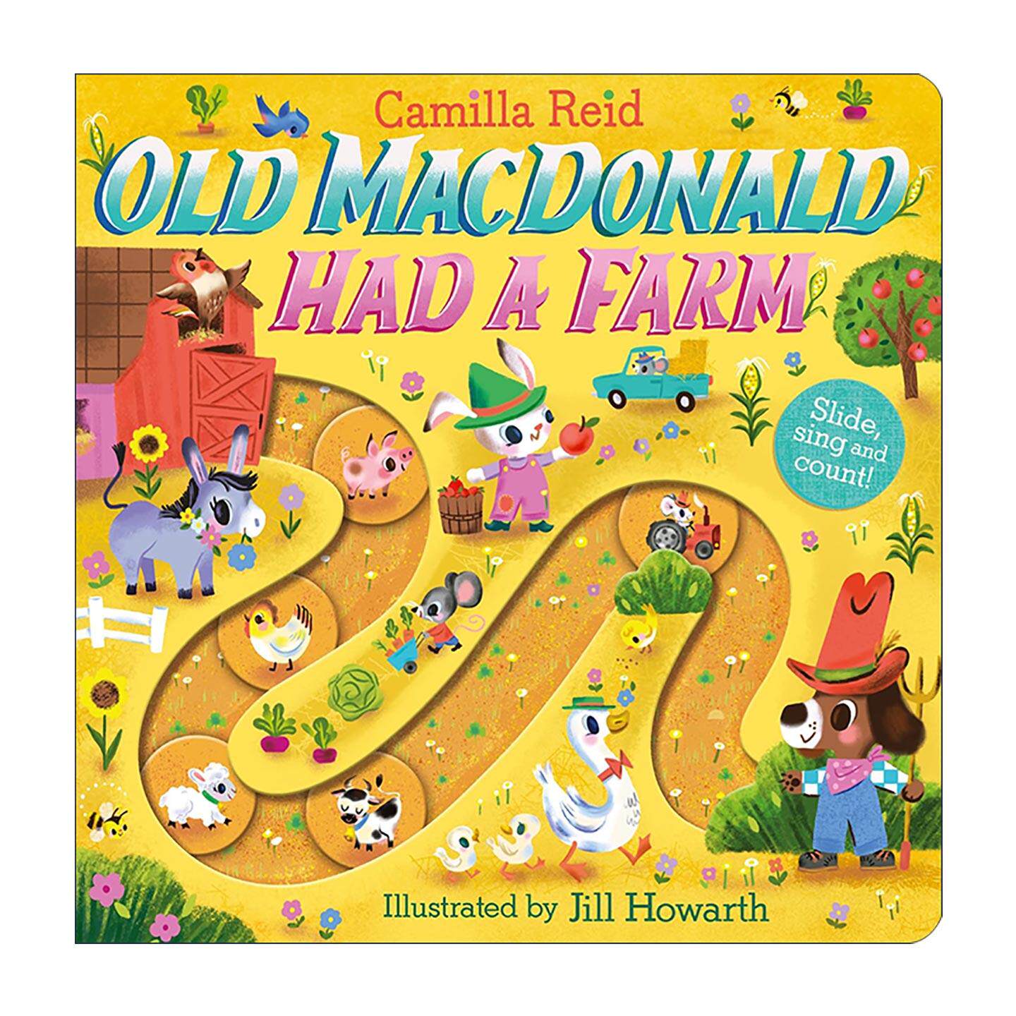 英文原版 Old Macdonald had a Farm 老麦克唐纳有个农场 儿童计数童谣互动绘本纸板书 卡米拉·里德 英文版 进口英语原版书籍