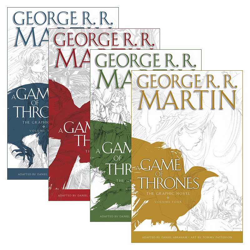 英文原版小说 A Game of Thrones The Graphic Novel 冰与火之歌漫画 权力的游戏 4册 精装 英文版 进口英语原版书籍