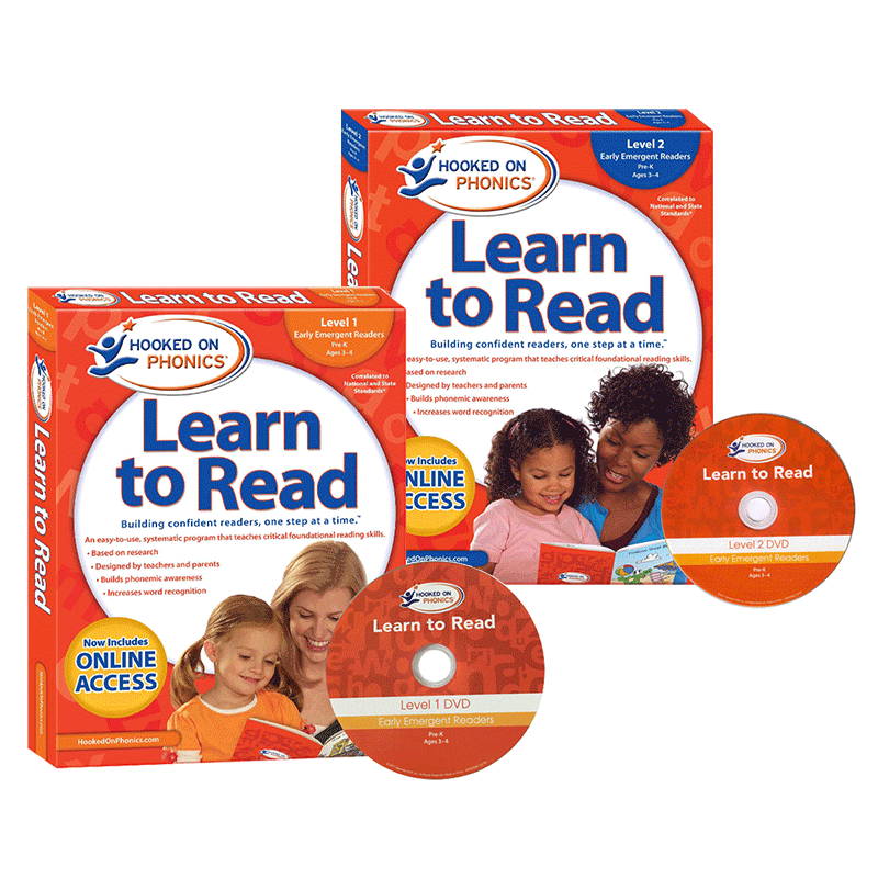 儿童英语自然拼读迷上语音系列 1-2级 英文原版教材 Hooked on Phonics Learn to Read 儿童语音学习阅读进口书 英文版原版书籍