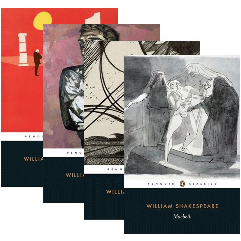 莎士比亚四大悲剧 Four Great Tragedies 英文原版4册套装 哈姆雷特 奥赛罗 李尔王 麦克白 Shakespeare 英文版经典名著 进口书籍