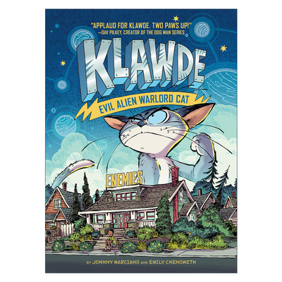 英文原版 Klawde Evil Alien Warlord Cat 02 Enemies 邪恶猫大帝克劳德系列2 儿童章节桥梁书 幽默科幻小说 英文版 进口英语书籍
