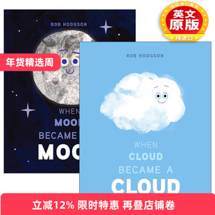 英文原版 When Cloud/Moon Became a Cloud/The Moon 气象主题科普绘本2册套装 当云/月儿变成云朵/月亮时 Rob Hodgson 英文版书籍