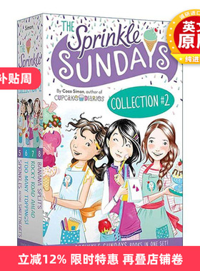 英文原版 The Sprinkle Sundays Collection 2 周末甜蜜日5-8册盒装 青少年友谊小说 英文版 进口英语原版书籍