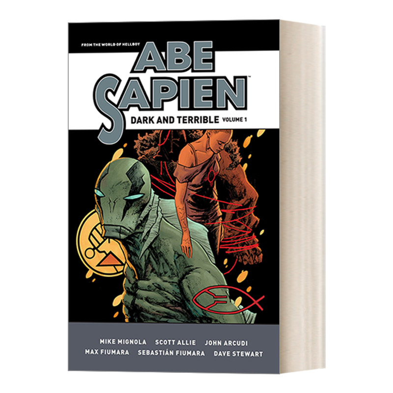 英文原版 Abe Sapien Dark and Terrible Volume 1 地狱小子衍生鱼人阿比 卷一 Dark Horse漫画 Mike Mignola 进口英语原版书籍