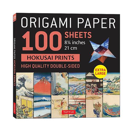 英文原版 Origami Paper 100 sheets Hokusai Prints 8 1/4