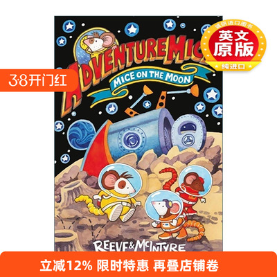 英文原版 Adventuremice Mice on the Moon 冒险老鼠佩德罗4 儿童插画故事书 英文版 进口英语原版书籍