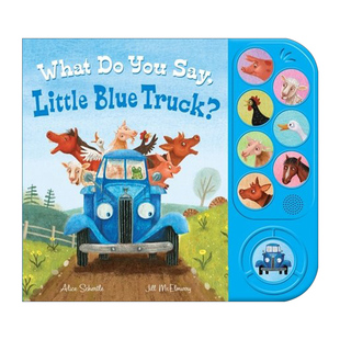 Book 进口英语原版 蓝色小卡车 Blue 英文原版 Little 你说什么？ Truck? What You 英文版 书籍 发声纸板书 Say Sound