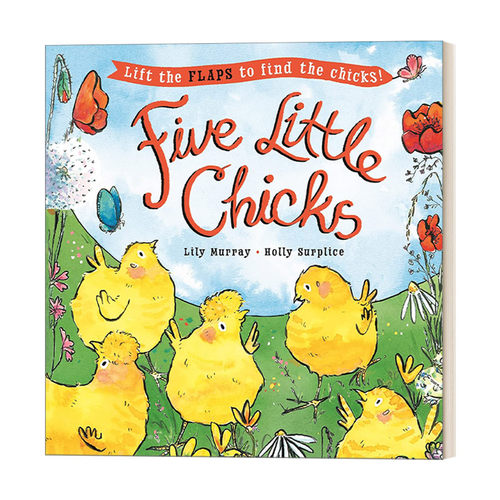英文原版 Lift and  Flaps Five Little Chicks 五只小鸡 翻翻书 英文版 进口英语原版书籍
